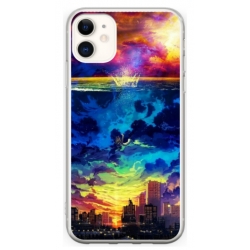 Husa personalizata tip carcasa HQPrint pentru Apple iPhone 12 Mini, model Abstract City, multicolor, S1D1M0263