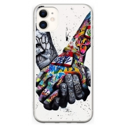 Husa personalizata tip carcasa HQPrint pentru Apple iPhone 12 Mini, model Abstract Holding, multicolor, S1D1M0271