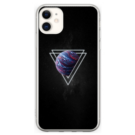 Husa personalizata tip carcasa HQPrint pentru Apple iPhone 12 Mini, model Triangle Planet, multicolor, S1D1M0278