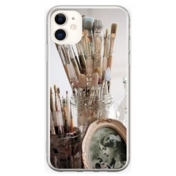 Husa personalizata tip carcasa HQPrint pentru Apple iPhone 12 Mini, model Brush, multicolor, S1D1M0282