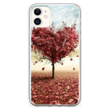 Husa personalizata tip carcasa HQPrint pentru Apple iPhone 12 Mini, model Heart Tree, multicolor, S1D1M0293