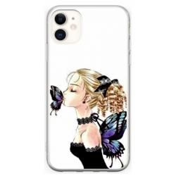 Husa personalizata tip carcasa HQPrint pentru Apple iPhone 12 Mini, model Butterfly Fairy, multicolor, S1D1M0294
