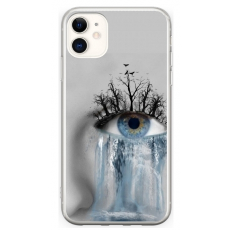 Husa personalizata tip carcasa HQPrint pentru Apple iPhone 12 Mini, model Teary Eye, multicolor, S1D1M0307