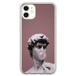 Husa personalizata tip carcasa HQPrint pentru Apple iPhone 12 Mini, model Bubble Gum Statue, multicolor, S1D1M0317