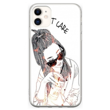 Husa personalizata tip carcasa HQPrint pentru Apple iPhone 12 Mini, model I dont care, multicolor, S1D1M0320