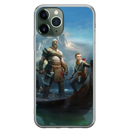Husa personalizata tip carcasa HQPrint pentru Apple iPhone 12 Pro, model God of War 1, multicolor, S1D1M0008