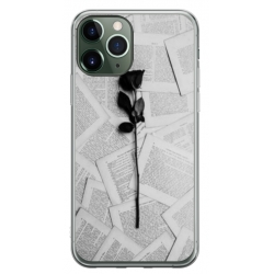 Husa personalizata tip carcasa HQPrint pentru Apple iPhone 12 Pro, model Black Rose, multicolor, S1D1M0021