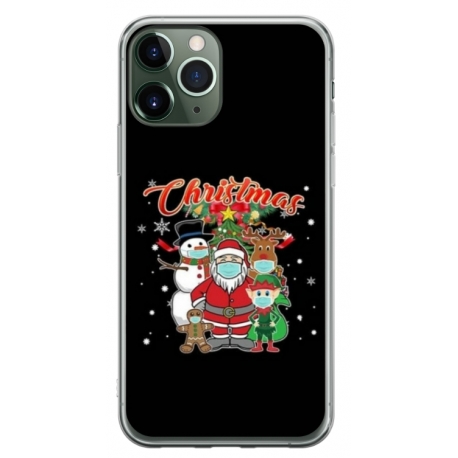 Husa personalizata tip carcasa HQPrint pentru Apple iPhone 12 Pro, model Covid Christmas, multicolor, S1D1M0054