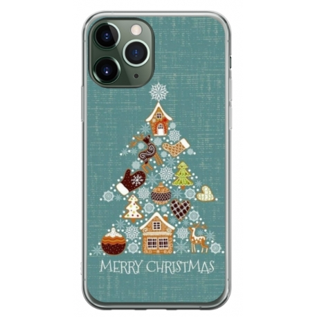 Husa personalizata tip carcasa HQPrint pentru Apple iPhone 12 Pro, model Merry Christmas 1, multicolor, S1D1M0056