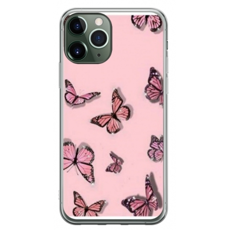 Husa personalizata tip carcasa HQPrint pentru Apple iPhone 12 Pro, model Butterfly 7, multicolor, S1D1M0076