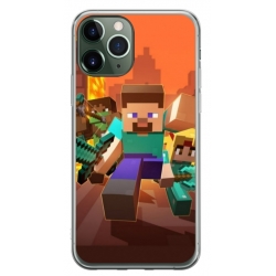 Husa personalizata tip carcasa HQPrint pentru Apple iPhone 12 Pro, model Minecraft 1, multicolor, S1D1M0125