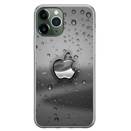 Husa personalizata tip carcasa HQPrint pentru Apple iPhone 12 Pro, model Rainy Apple logo, multicolor, S1D1M0148