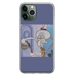 Husa personalizata tip carcasa HQPrint pentru Apple iPhone 12 Pro, model Squidward 1, multicolor, S1D1M0161