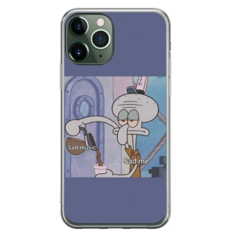 Husa personalizata tip carcasa HQPrint pentru Apple iPhone 12 Pro, model Squidward 1, multicolor, S1D1M0161