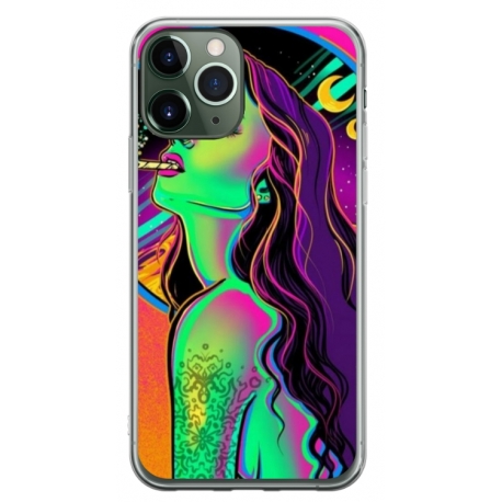Husa personalizata tip carcasa HQPrint pentru Apple iPhone 12 Pro, model Colorful Girl, multicolor, S1D1M0249