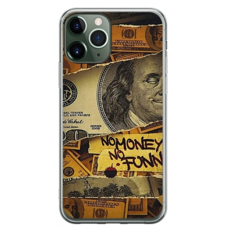 Husa personalizata tip carcasa HQPrint pentru Apple iPhone 12 Pro, model No Money No Funny, multicolor, S1D1M0262