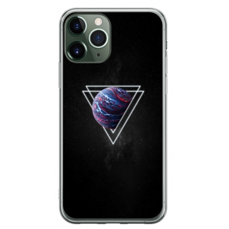 Husa personalizata tip carcasa HQPrint pentru Apple iPhone 12 Pro, model Triangle Planet, multicolor, S1D1M0278
