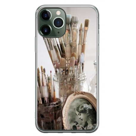 Husa personalizata tip carcasa HQPrint pentru Apple iPhone 12 Pro, model Brush, multicolor, S1D1M0282