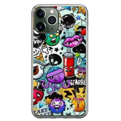 Husa personalizata tip carcasa HQPrint pentru Apple iPhone 12 Pro, model Grafitti, multicolor, S1D1M0289
