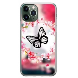 Husa personalizata tip carcasa HQPrint pentru Apple iPhone 12 Pro, model Butterfly 8, multicolor, S1D1M0380