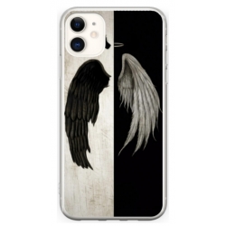 Husa personalizata tip carcasa HQPrint pentru Apple iPhone 12, model Angel Wings, multicolor, S1D1M0004