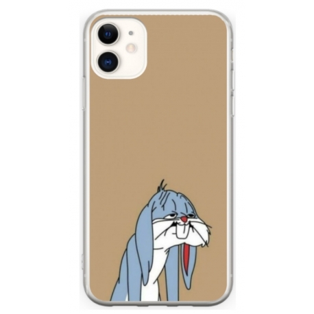 Husa personalizata tip carcasa HQPrint pentru Apple iPhone 12, model Tired Bunny, multicolor, S1D1M0027