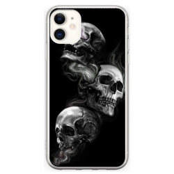 Husa personalizata tip carcasa HQPrint pentru Apple iPhone 12, model Skulls, multicolor, S1D1M0032