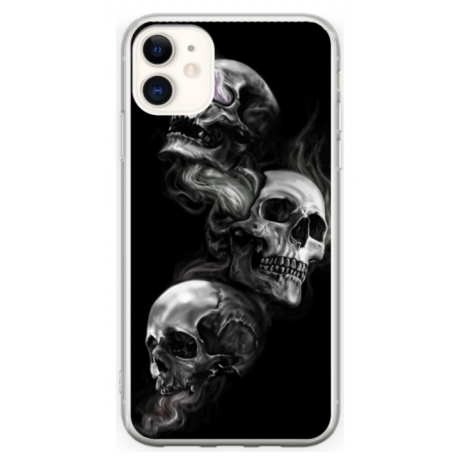 Husa personalizata tip carcasa HQPrint pentru Apple iPhone 12, model Skulls, multicolor, S1D1M0032