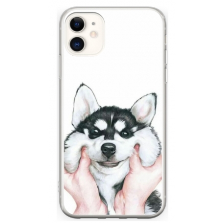 Husa personalizata tip carcasa HQPrint pentru Apple iPhone 12, model Fluffy Dog, multicolor, S1D1M0033
