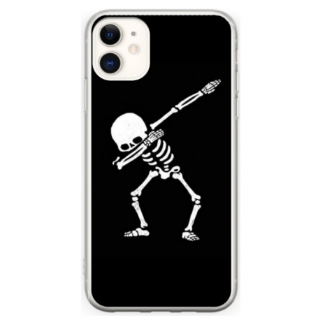 Husa personalizata tip carcasa HQPrint pentru Apple iPhone 12, model Dab Skeleton, multicolor, S1D1M0034