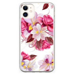 Husa personalizata tip carcasa HQPrint pentru Apple iPhone 12, model Flowers 4, multicolor, S1D1M0040