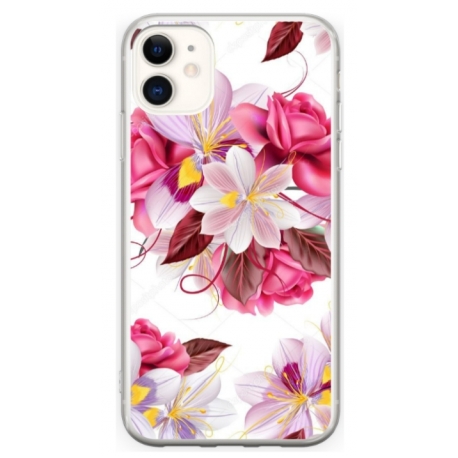 Husa personalizata tip carcasa HQPrint pentru Apple iPhone 12, model Flowers 4, multicolor, S1D1M0040