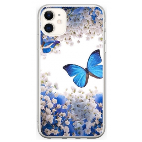 Husa personalizata tip carcasa HQPrint pentru Apple iPhone 12, model Butterfly 4, multicolor, S1D1M0041