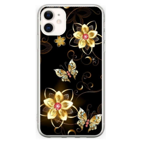 Husa personalizata tip carcasa HQPrint pentru Apple iPhone 12, model Butterfly 5, multicolor, S1D1M0042
