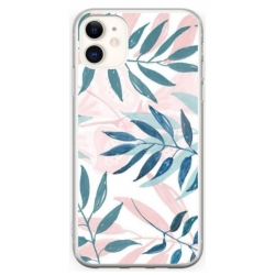 Husa personalizata tip carcasa HQPrint pentru Apple iPhone 12, model Leaf Design 1, multicolor, S1D1M0044