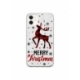 Husa personalizata tip carcasa HQPrint pentru Apple iPhone 12, model Merry Christmas Reindeer 1, multicolor, S1D1M0049