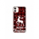 Husa personalizata tip carcasa HQPrint pentru Apple iPhone 12, model Merry Christmas Reindeer 2, multicolor, S1D1M0050