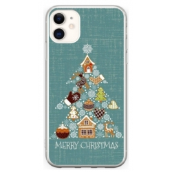 Husa personalizata tip carcasa HQPrint pentru Apple iPhone 12, model Merry Christmas 1, multicolor, S1D1M0056