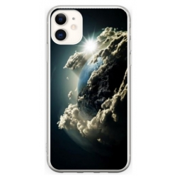 Husa personalizata tip carcasa HQPrint pentru Apple iPhone 12, model Cloudy Earth, multicolor, S1D1M0067