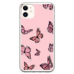 Husa personalizata tip carcasa HQPrint pentru Apple iPhone 12, model Butterfly 7, multicolor, S1D1M0076