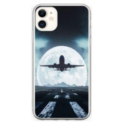 Husa personalizata tip carcasa HQPrint pentru Apple iPhone 12, model Moon Landing, multicolor, S1D1M0077