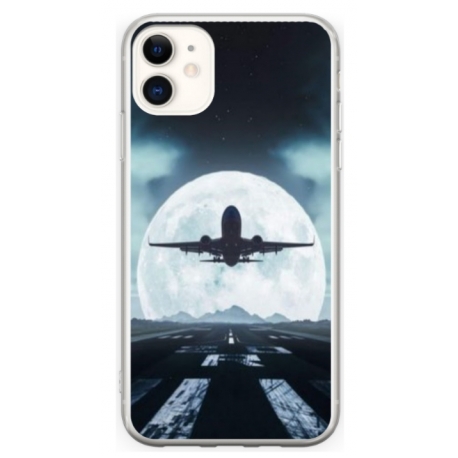 Husa personalizata tip carcasa HQPrint pentru Apple iPhone 12, model Moon Landing, multicolor, S1D1M0077
