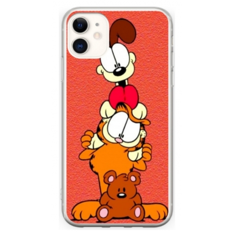 Husa personalizata tip carcasa HQPrint pentru Apple iPhone 12, model Garfield, multicolor, S1D1M0085