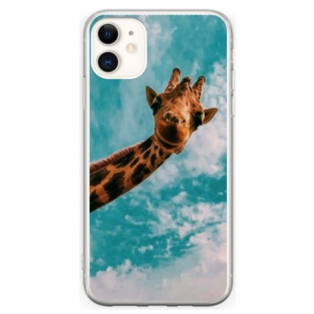 Husa personalizata tip carcasa HQPrint pentru Apple iPhone 12, model Giraffe 2, multicolor, S1D1M0096