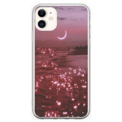 Husa personalizata tip carcasa HQPrint pentru Apple iPhone 12, model Pink Sky, multicolor, S1D1M0129