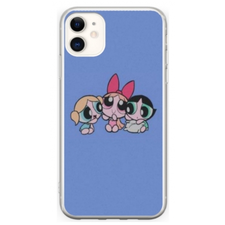 Husa personalizata tip carcasa HQPrint pentru Apple iPhone 12, model Powerpuff Girls, multicolor, S1D1M0135