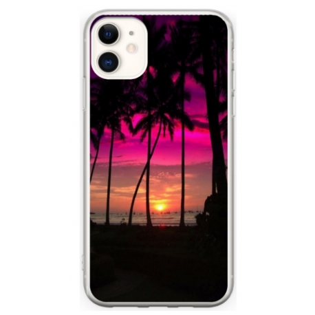 Husa personalizata tip carcasa HQPrint pentru Apple iPhone 12, model Beach View 1, multicolor, S1D1M0136