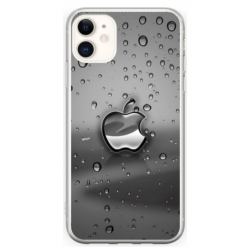 Husa personalizata tip carcasa HQPrint pentru Apple iPhone 12, model Rainy Apple logo, multicolor, S1D1M0148