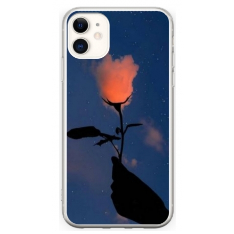 Husa personalizata tip carcasa HQPrint pentru Apple iPhone 12, model Sky Flower, multicolor, S1D1M0159