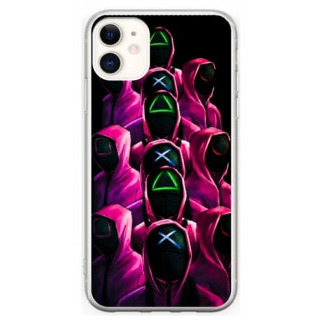 Husa personalizata tip carcasa HQPrint pentru Apple iPhone 12, model Squid Game 8, multicolor, S1D1M0180